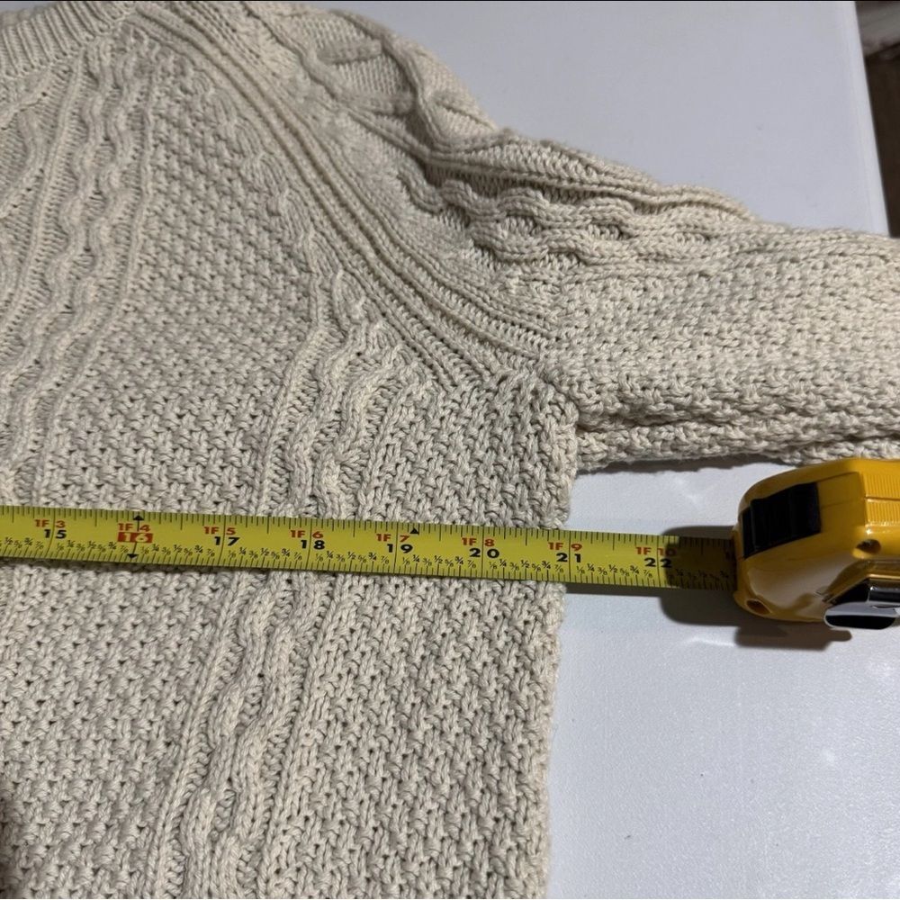 J Crew Cotton cable-knit crewneck sweater Women’s Size S Cotton Fisherman Core - Picture 5 of 6